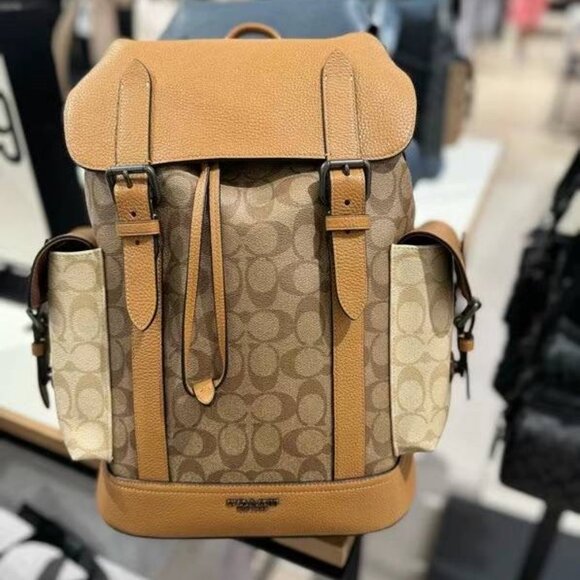 NWT Coach Hudson Backpack In Colorblock Signature Canvas CR335 - Picture 8 of 12